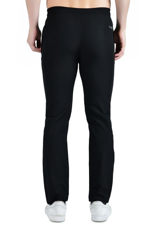 Image of KWINGS Soft NS Lycra Track Pant for Men - Comfortable Straight Fit Joggers with Secure Side Zipper Pockets
