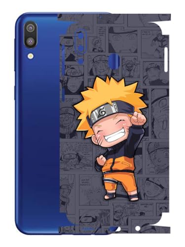 Image of AtOdds - Samsung Galaxy M20 Mobile Back Skin Sticker - Lamination - Rear Screen Guard Protector Film Wrap (Coverage - Back+Camera+Sides) (Design - Naruto)
