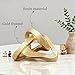 MOYI Gold Knot Statue for Christmas Decor Gold Tabletop Home Decor, Modern Geometric Sculptures Accent Decor for Living Room Bedroom Office Coffee Table Bookshelf Mantle Decorations Gifts