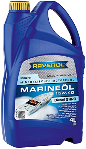 Ravenol aceite marino j1 V2019 – 004 SAE 15 W-40 – Aceite de Motores Diesel API CI-4/CF Spec (4 litros)