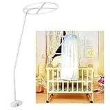 Freistehende Himmelhalter: Universelle Himmelstange für das Bett, Kinderbett, Beistellbett, Laufgitter oder für die Wiege. Die verwendung einer clip on-methode ist sehr einfach zu installieren, keine Schraubenboxen erforderlich.