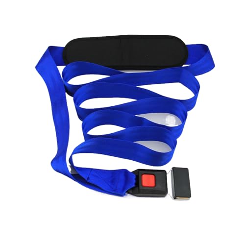 Mobilization Belt with Adjustable Thick Cushioning Pad Ideal for Physical Therapy Rehabilitation Stretching & Mobility Training Durable Traction Equipment for Therapists and Home Use (Blue)
