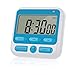 QUMOX Minuteur de Cuisine numérique avec Alarme et Grand écran LCD HX106 Bleu