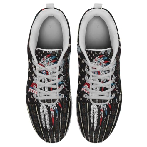 Native American Flag Shoes for Women Men Tennis Shoes 3D Print Fashion Running Sneakers2