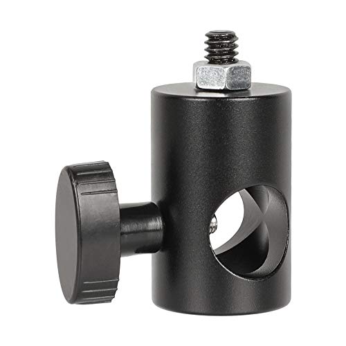 CAMVATE 16mm Light Pole Stand Head Mount with 1/4"-20 Thread Screw Adapter