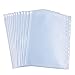 Antner 12pcs Binder Pockets A4 Size 11 Holes Zipper Binder Pouch Bags Waterproof Loose Leaf Bags Document Filing Sleeves Fits for Most Ring Binders and Folders