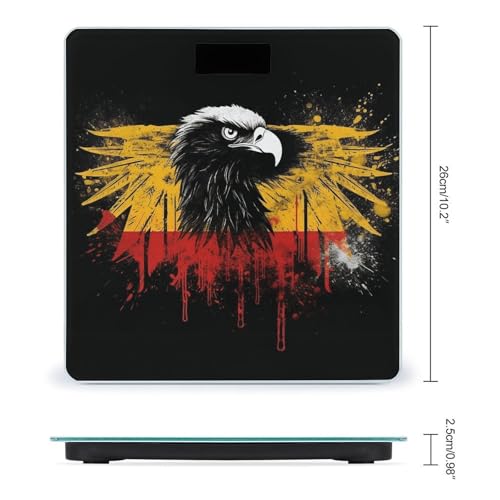 Balanza de baño digital Germany Flag Eagle con vidrio templado miniatura 2