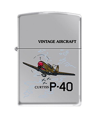 Curtiss P-40 WWII Vintage Aircraft High Chrome Zippo Lighter