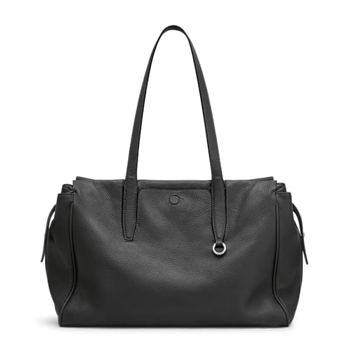 S-ZONE Leather Tote Bag for Women Large Shoulder Bags Crossbody Handbag Work Purse Travel Trip