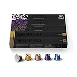 Nespresso Original Coffee Pods, 50 Mixed Pack - 10 Volluto, 10 Roma, 10 Cosi, 10 Vivalto and 10 Arpeggio Capsules for Nespresso Machines. Make Espressos, Cappuccino and Macchiato. Recyclable Pods