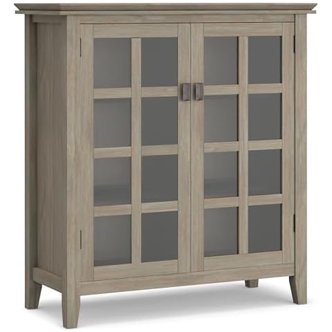 SIMPLIHOME Artisan Solid Wood Storage Cabinet Cover