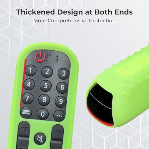 Image of TECHONTO Silicone LG Remote Control Cover- Protective Case with Non-Slip Grip, Shockproof & Dustproof Sleeve- Compatible with MR21GA(2021), MR22GA(2022), MR23GA(2023) [Remote NOT Included]- Neon