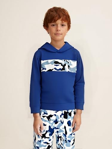Image of Boys Sweatsuit Long Sleeve Color Block Hoodie Sweatshirt and Jogger Pants 2PC Sets Fall Clothes (Sizes: 4-8)