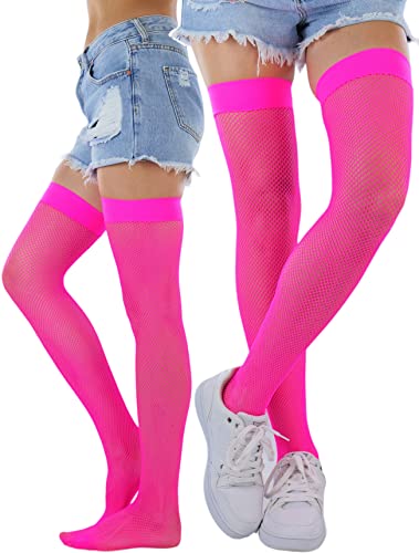 Image of ToBeInStyle Women's Diamond Large and Fine Fence Net Fishnet Nylon Thigh High