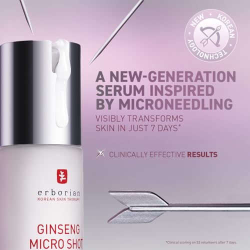 Image of Erborian Ginseng Micro Shot Serum, Microneedling Treatment, Korean Skincare