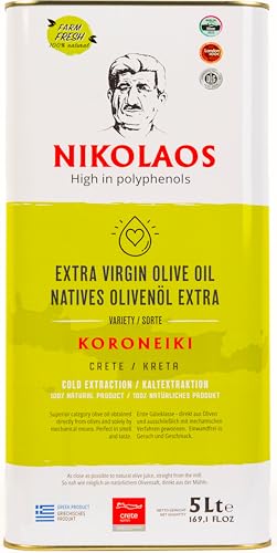 Olive Oil 5L from Crete, Greece "NIKOLAOS" – Premium Quality, Ext...