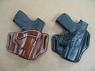 Azula Leather 2 Slot Molded Pancake Belt Holster for Smith & Wesson S&W Shield 9mm / .40 OWB CCW TAN RH