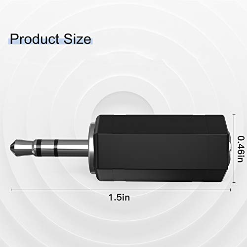 Adaptador estéreo a mono 3.5mm pack de 5 miniatura 6