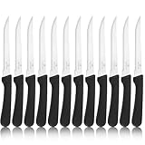 targzier Steakmesser Set,12 Stück Gezacktes Steakbesteck,Edelstahl Steak Messer...