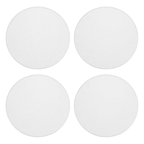 Grille de protection universelle pour haut-parleurs 15,2 cm lot de 4 cache-subwoofer blanc en métal