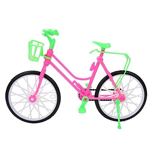 Docka cykel flickor miniatyr cykel plast simulering mountainbike leksak barn lekhus presenter dekorer för docka utomhus tillbehör