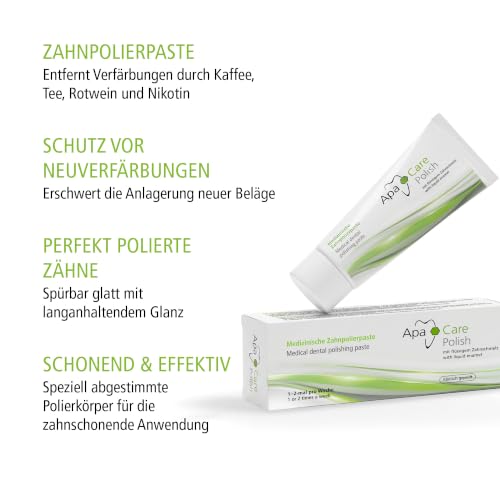 ApaCare Polish Premium Zahnpolierpaste gegen Verfärbungen 3x25ml