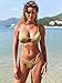 ZAFUL Women's Sexy Cutout Bikini Thong Bikini Set Tie Back Two Piece Swimsuit Bathing Suit (1-Light Green,M)