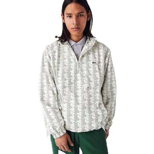 Lacoste Men's Unisex Lve Monogram Patterned Pullover Windbreaker