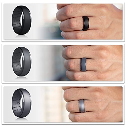 Image of Mens Silicone Wedding Band - Rubber Wedding Rings, Silicone Wedding Band