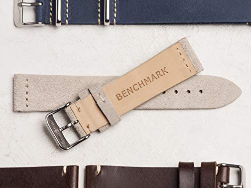 Benchmark Suede Watch Strap - Vintage Leather Watch Band for Men & Women - Compatible with Regular & Smart Watches - Choice of Color & Width - 18mm, 20mm or 22mm
