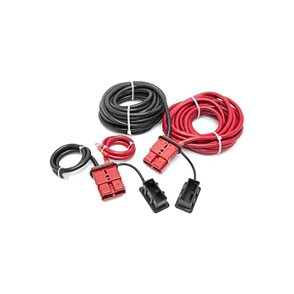 Rough Country 2 Quick Disconnect Winch Power Cable | 24 FT - RS108 , Black