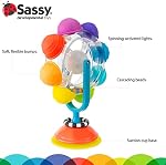 Sassy Jouet de Chaise Haute Lumineux Arc-en-Ciel | Jouet de Plateau Développemental pour l'Apprentissage Précoce | Pour Enfants de 6 Mois et Plus