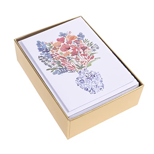 Image of Graphique Floral Greeting Cards | 16 Pack | All Occasion Blank Note Cards with Envelopes | Flower Design Boxed Set for Personalized Notes | Glitter Accents | 3.25 inch x 4.75 inch
