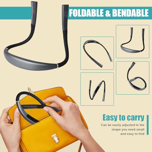 Image of LED Neck Reading Light, Book Light for Reading in Bed, 3 Colors, Stepless Dimming Brightness, Bendable Arms, Hand Free Rechargeable, Perfect for Reading, Knitting, Camping, Repairing.
