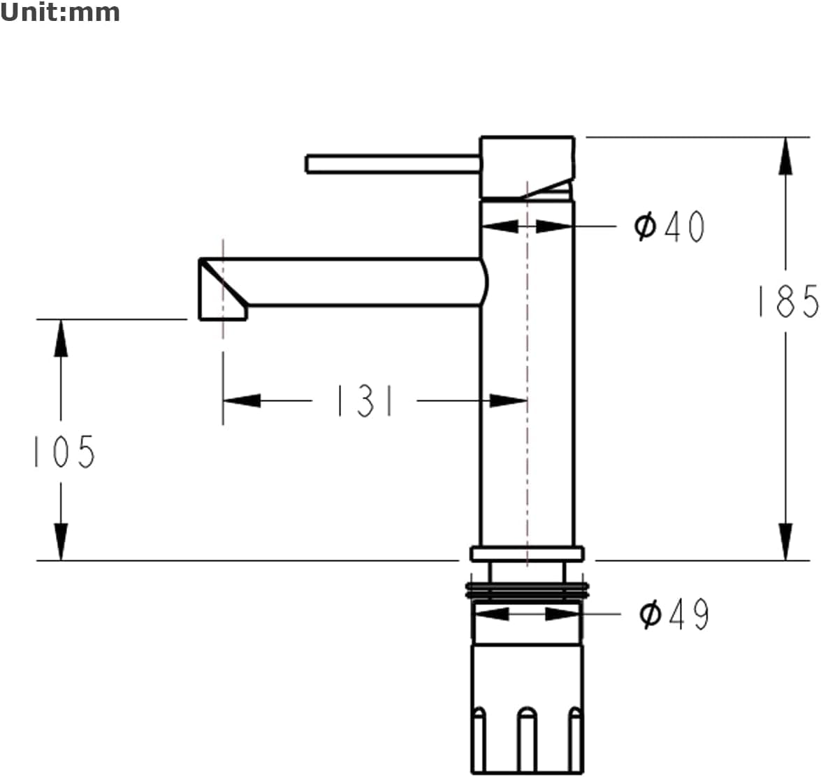 ONECE Rubinetto Bagno Lavabo Bianco, Miscelatore Monocomando in Acciaio Inox 304, Aeratore Rimovibile, Rubinetti Acqua Calda e Fredda, Senza Piombo