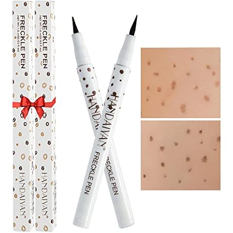 DekRion Freckles Pen, 2 Color Natural Freckles Makeup Pens Waterproof Long-Lasting Quick-Dry Pen, Natural Like-real Makeup, Easy Makeup Tool For a Natural Sun-kissed Makeup, Chestnut&Dark Brown Cover