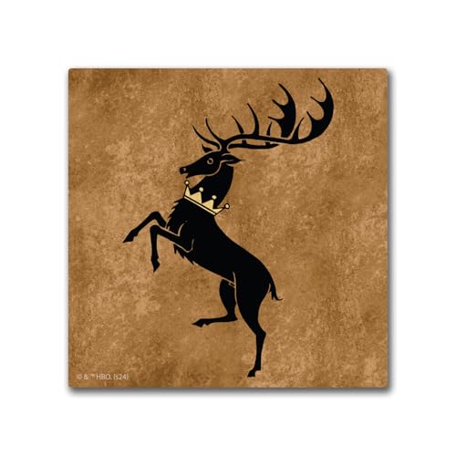 Image of Elektroplate Game of Thrones House Baratheon Dynamic Car Decal 3.5 inch | Officially Licensed - Weatherproof Automotive Grade Vinyl Sticker for Water Bottle, Laptop & More - Made in the USA