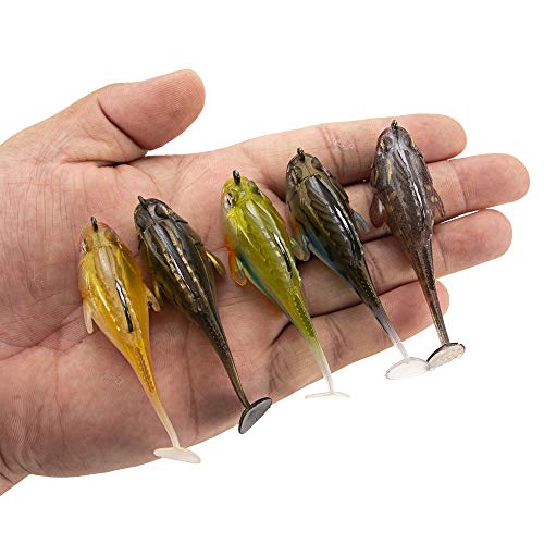 Isca de pesca, Andoer Isca macia de pesca Jig Hooks iscas Swimbaits Acessórios de pesca chumbada par