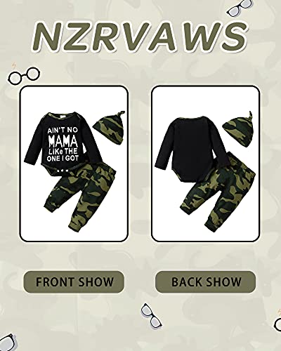 Image of NZRVAWS Newborn Baby Girl Clothes Long Sleeve Ruffle Romper Bodysuit Floral Halen Pants Bowknot Headband 3pcs