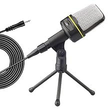 Omnidirectional microphone, highly sensitive microphone, clear sound, suitable for on-line chatting, vedio, business meetings and other occassions 3.5mm Port, suitable for various 3.5mm loudspeaker, easy connection, pluggable designing Metal windproo...
