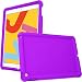 Produktbild TECHGEAR Silikon Hülle für iPad 10.2 2020/2019 (8. / 7. Generation) [Kinderfreundlich] Stark Schutzhülle Silikon Weicher Hülle rutschfeste stoßfeste verstärkte Ecken + Displayschutzfolie - Lila