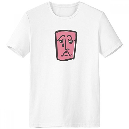 T-shirt blanc homme col rond motif émoticône abstrait une idée cadeau originale