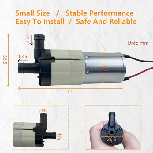 Image of DC12V Micro Water Pump 0.8LPM, Compatible With GE Profile Opal 2.0 Countertop Nugget Ice Maker, Replacement Pump For Ice Maker, Coffee Maker, Water Dispenser
