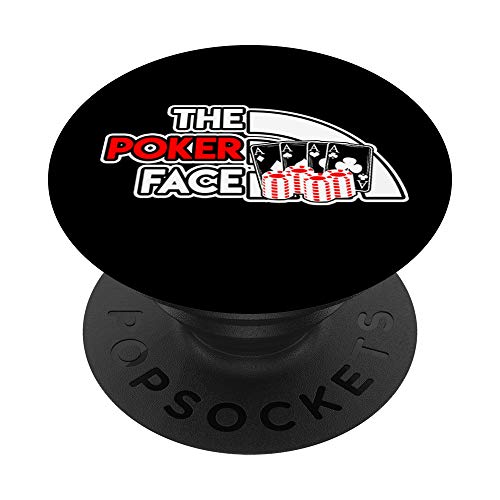 The Poker Face Card Player Cool Hobbies Poker Player Gift PopSockets Agarre y Soporte para...