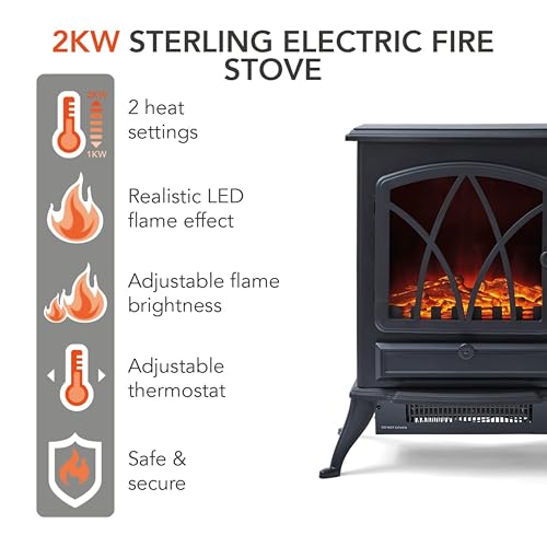 Warmlite WL46018 Stirling Portable Electric Fire Stove - Image 3