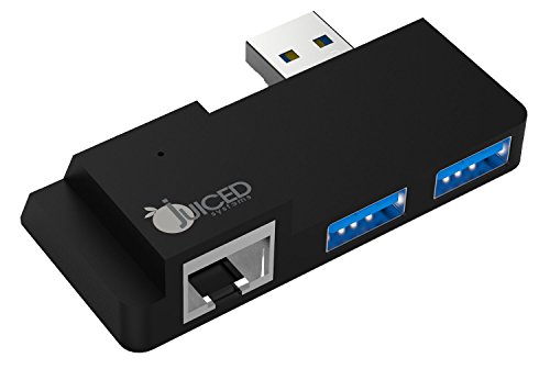 Juiced Systems Surface Pro Multifunction Gigabit Ethernet Adapter - Designed Surface Pro 6 | Surface Pro 5 | Surface Pro 4 | Gigabit Ethernet 10/100/1000 | 2X USB 3.0 Ports