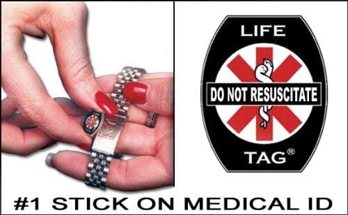 LIFETAG Do Not Resuscitate Medical ID Tags 5-Pack Free Standard Shipping