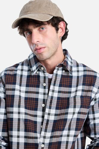 Image of SNITCH Men Casual Shirt | Regular Fit Full Sleeve Button-Down Collar Buffalo Check Pattern | Premium Cotton Blend & Breathable Fabric Outings