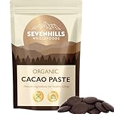 Sevenhills Wholefoods Organic Cacao Paste (Liquor, Mass) Wafers/Discs 500g for Hot Chocolate & Baking, Unsweetened, Buttons, Drops
