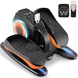 Rollingsurfer Macchina Ellittica Elettrica con Massaggio Fisso ai Piedi, Ellittica Sotto la Scrivania per Anziani, Trainer Ellittico Portatile per Adolescenti e Adulti
